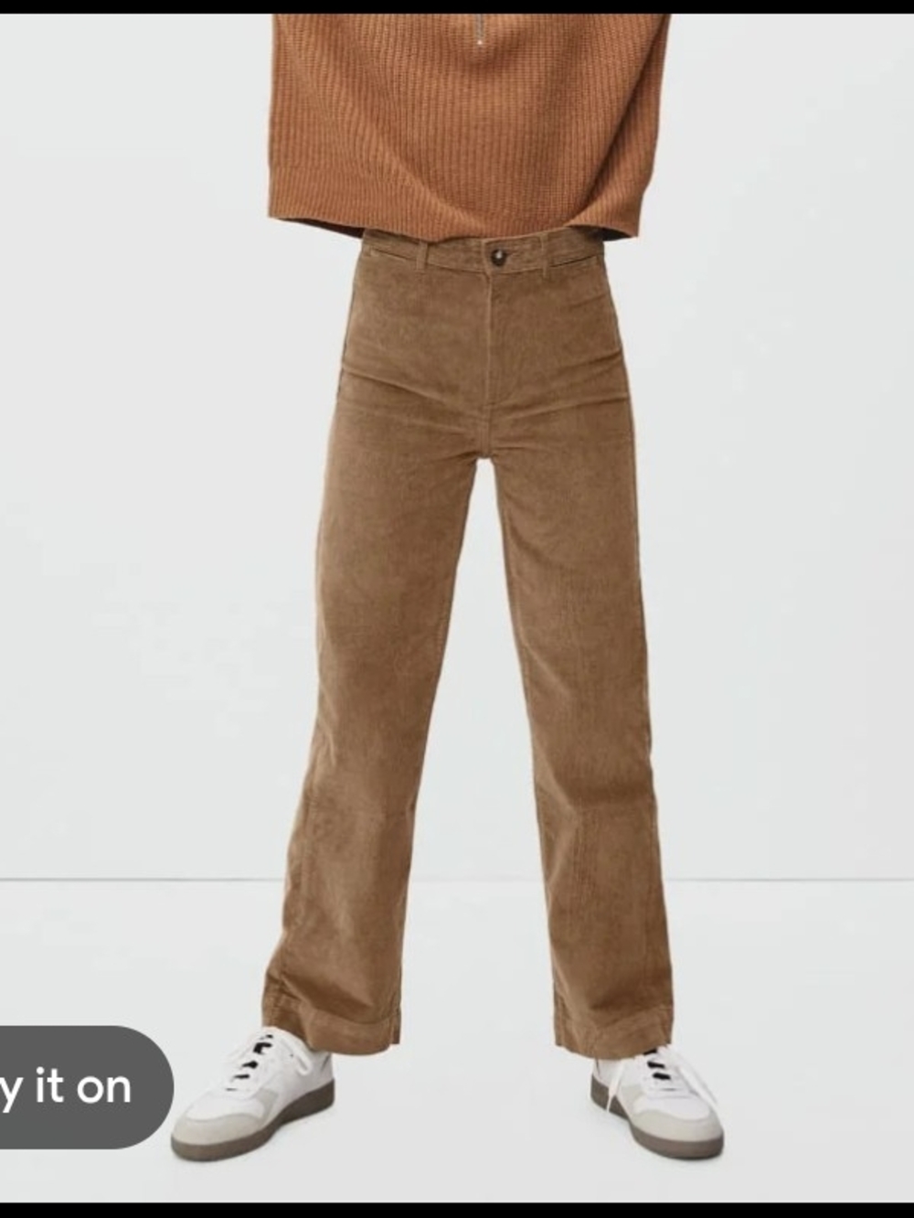 Everlane Brown Corduroy Wide-Leg Pants